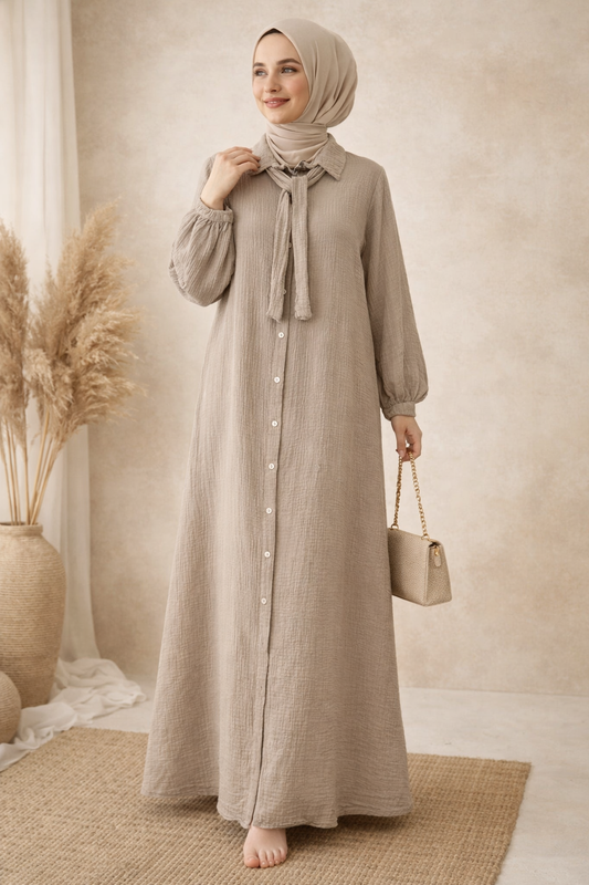 Müsselin Stoff Kleid